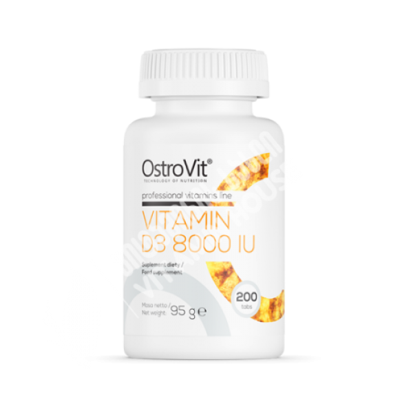 ოსტროვიტი - ვიტამინი დ3 8000 სე - 200 ტაბ / OstroVit - Vitamin D3 8000 IU - 200 tabs