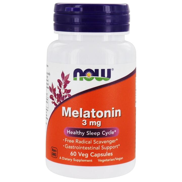 ნაუ - მელატონინი 3 მგ - 60 ვკაფს / NOW - Melatonin 3 mg - 60 vcaps