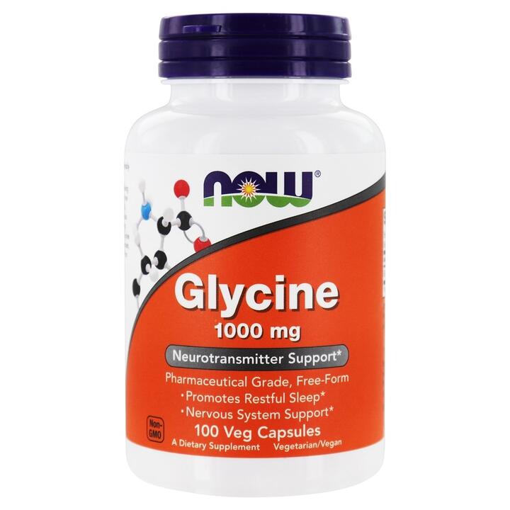 ნაუ - გლიცინი 1000 მგ - 100 ვკაფს / NOW - Glycine 1000 mg - 100 vcaps