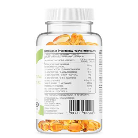 OstroVit - Vitamin E Tocopherols Complex - 90 sgels