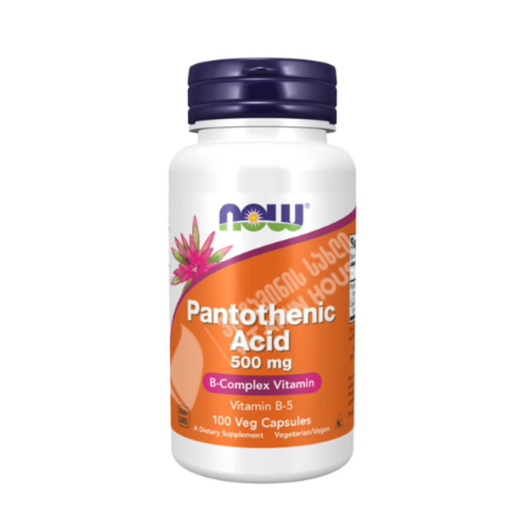 NOW - Pantothenic Acid 500 mg - vitamin B5 - 100 vcaps