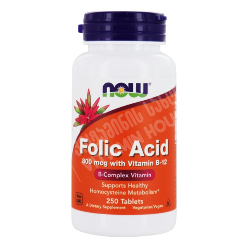 NOW - Folic Acid 800 mcg - 250 tabs